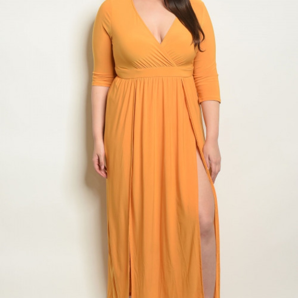 ✨HOST PICK✨ MUSTARD PLUS SIZE DRESS